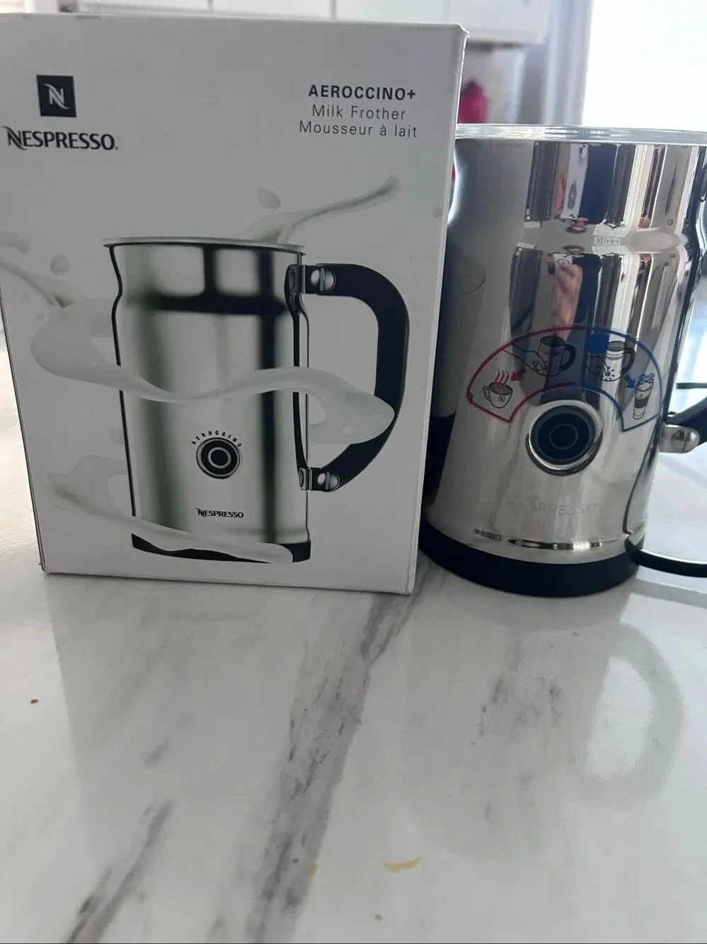 Nespresso Aeroccino +Plus 3192-US Automatic Electric Milk Frother Stainless Used